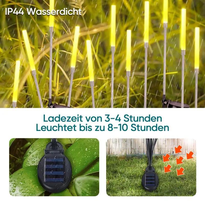 Salcar 2er Set LED Solar Gartenleuchte mit Blasen-Säulen Salcar
