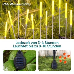 Salcar 2er Set LED Solar Gartenleuchte mit Blasen-Säulen Salcar