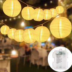 Salcar LED Laternen Lichterkette Outdoor mit Batterie – Timer & 8 Modi, Wetterfest für Hochzeit, Garten, Balkon, Terrasse Salcar