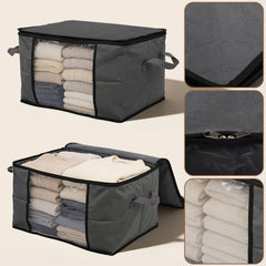 Sekey Unterbett-Aufbewahrungsboxen 60L & 90L Set für Kleidung, Bettwäsche und saisonale Textilien, Staub- und Feuchtigkeitsschutz