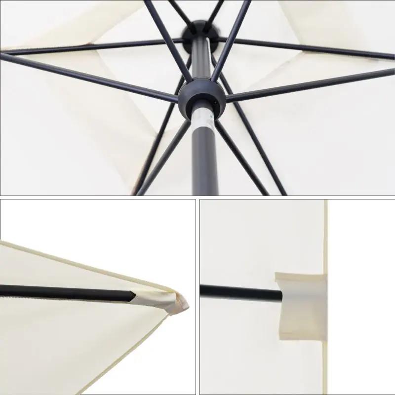 Sekey 210 x 140 cm Alu Sonnenschirm mit Kurbel, Sonnenschutz UV50+ Sekey
