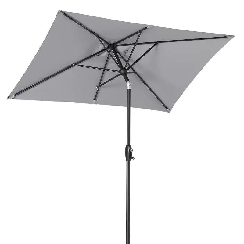 Sekey 210 x 140 cm Alu Sonnenschirm mit Kurbel, Sonnenschutz UV50+ Sekey