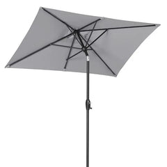 Sekey 210 x 140 cm Alu Sonnenschirm mit Kurbel, Sonnenschutz UV50+ Sekey