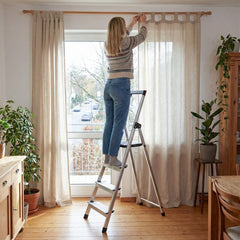 Sekey Aluminium Trittleiter 4/5 Stufen – Klappbar, Rutschfest, Mit Werkzeugablage, TÜV EN131-2, 140/160 cm, Bis 150 kg, Für Haushalt, Garage & Garten