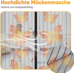 Sekey Fliegengitter Balkontür – Magnetischer Insektenschutz ohne Bohren, reißfest & wetterfest, lichtdurchlässig, mit extra starken Magneten & 4 cm Klettband – Schwarz