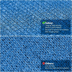Sekey Sonnensegel HDPE Sonnenschutzsegel mit Seilen Sekey