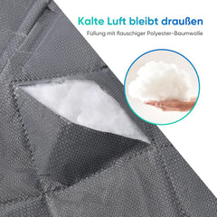 Sekey Magnetic Thermal Door Curtain with Viewing Window – Cold &amp; Heat Protection, Self-Adhesive, Windproof, Energy Efficient