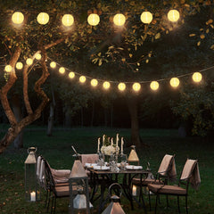 Salcar LED Laternen Lichterkette Outdoor mit Batterie – Timer & 8 Modi, Wetterfest für Hochzeit, Garten, Balkon, Terrasse Salcar