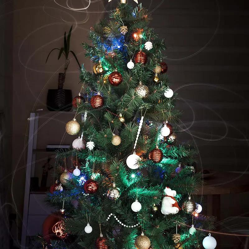 Salcar 1.5 m LED Lichterkette für Weihnachtsbaum, mit 8 Strängen, 200 LEDs Salcar
