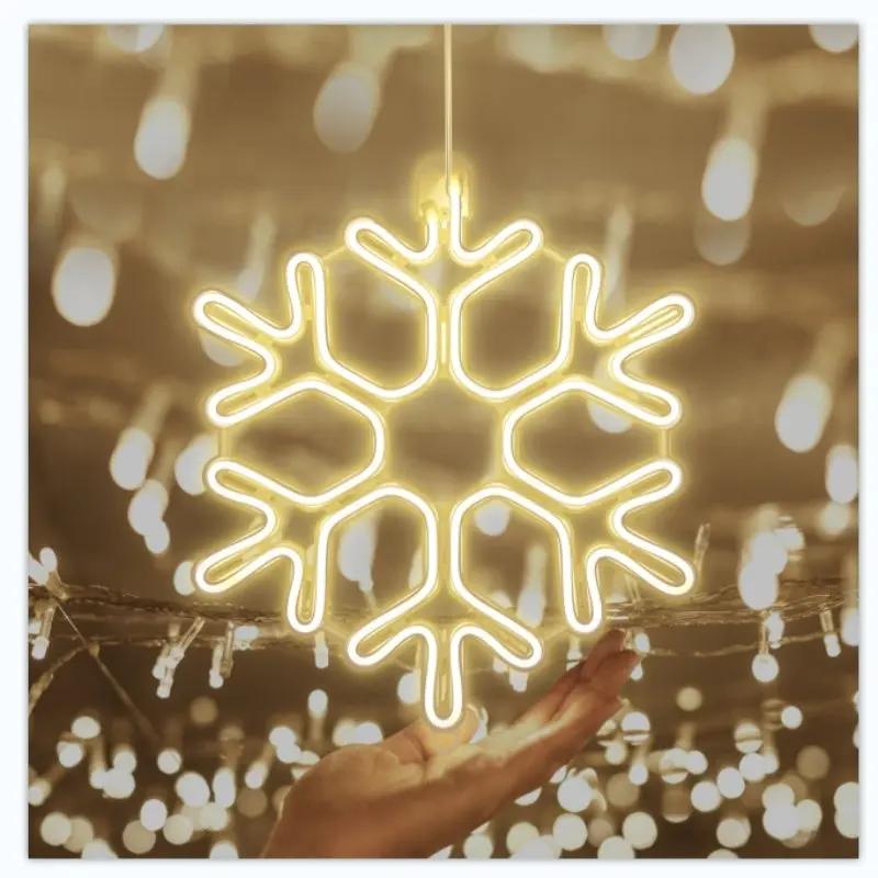 Salcar 40 cm LED Schneeflocke Neonlicht Salcar