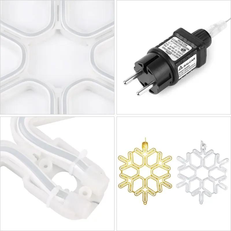 Salcar 40 cm LED Schneeflocke Neonlicht Salcar