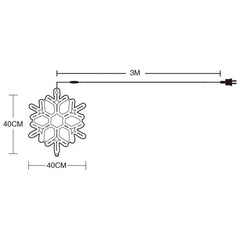 Salcar 40 cm LED Schneeflocke Neonlicht Salcar