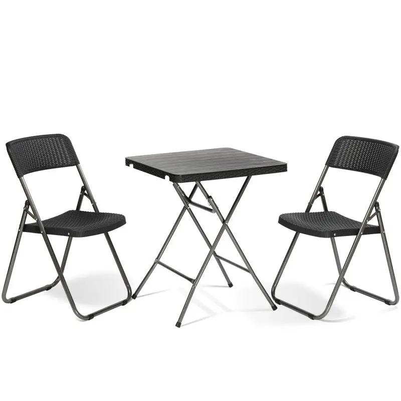 Sekey 3-teilig Balkonset, 2 Klappstuhl und Klapptisch Sekey