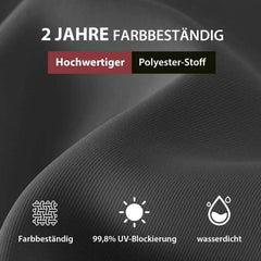 Sekey 200 x 125 cm Balkonschirm Rechteckig mit Balkongeländer, Sonnenschutz UV50+ Sekey
