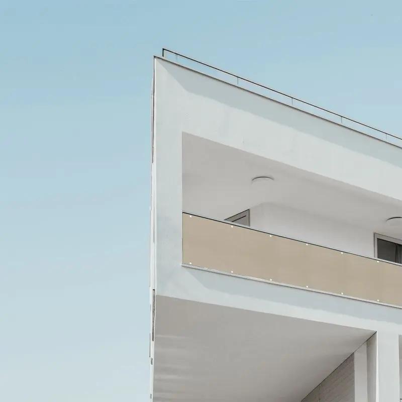 Sekey Balkon Sichtschutz aus 100% Polyester, Taupe Sekey
