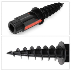 Sekey 22 mm - 32 mm Bodenhülse für Sonnenschirm, mit klappbaren Griffen und Aufhängehaken Sekey
