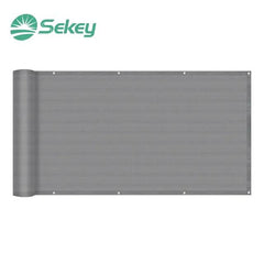 Sekey Balkon Sichtschutz aus 100% Polyester, Hellgrau Sekey