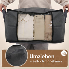 Sekey Unterbett-Aufbewahrungsboxen 60L & 90L Set für Kleidung, Bettwäsche und saisonale Textilien, Staub- und Feuchtigkeitsschutz