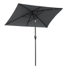 Sekey 210 x 140 cm Alu Sonnenschirm mit Kurbel, Sonnenschutz UV50+ Sekey