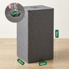 Sekey Pfandflaschen Sammelbehälter 100L mit Deckel, Flaschenkorb für Leergut & Dosen, Herausnehmbarer Innenbeutel mit Schultergurt, Flaschensammler für Küche, Keller & Recycling