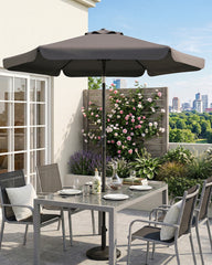Sekey Sonnenschirm Ø200 cm rund mit Kurbel & Knickfunktion – Balkon Sonnenschirm UV50+, wetterfest & stabil für Terrasse, Garten & Camping