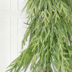 Salcar Künstlicher Weihnachtsbaum mit echtem Holzstamm – 100 % PE, zartgrün – 90 cm / 120 cm, naturgetreu & pflegeleicht