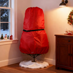 Salcar Weihnachtsbaum Aufbewahrung 138 × 185 cm – Weihnachtsbaumtasche für Bäume bis 2,4 m, mit Schnallen, Kordelzug & Kartenschlitz, Wasserdicht & Reißfest