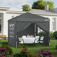 Sekey 3x3 m Faltpavillon mit 4 Seitenteilen