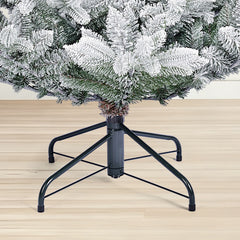 Salcar Künstlicher Weihnachtsbaum mit Schnee – Realistischer Tannenbaum aus PE & PVC, naturgetreu, schwer entflammbar, stabiler Metallständer, einfacher Aufbau, wiederverwendbar