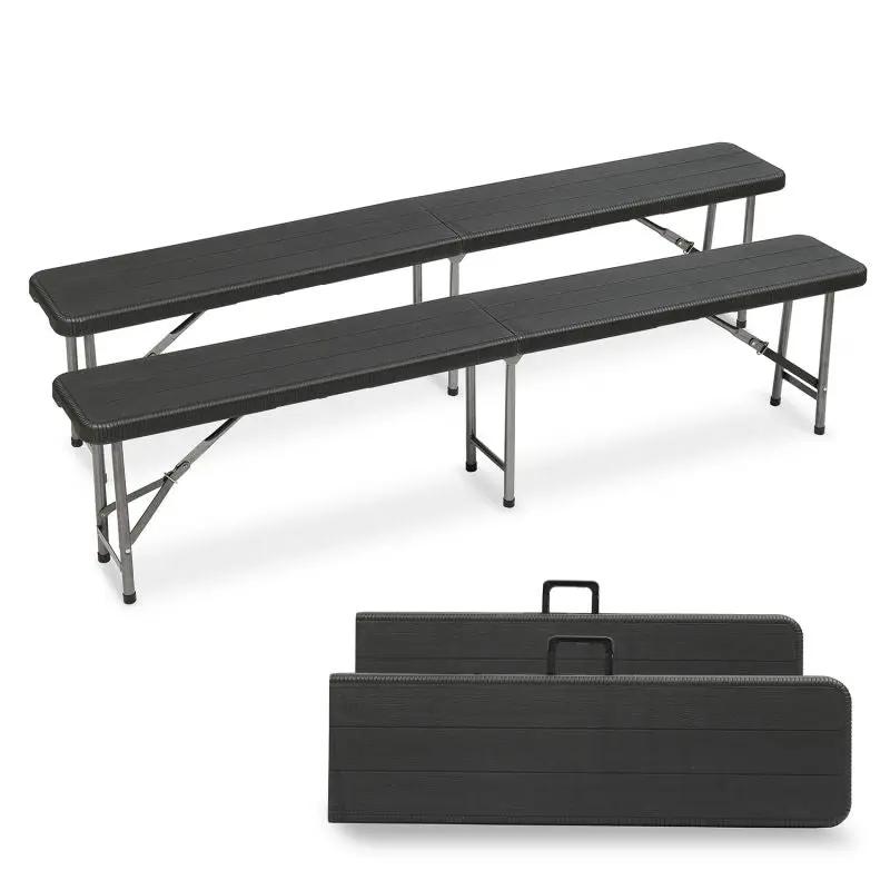 Sekey 180 cm Klappbar Gartenbank mit Tragegriff, bis 200kg Belastbar Sekey