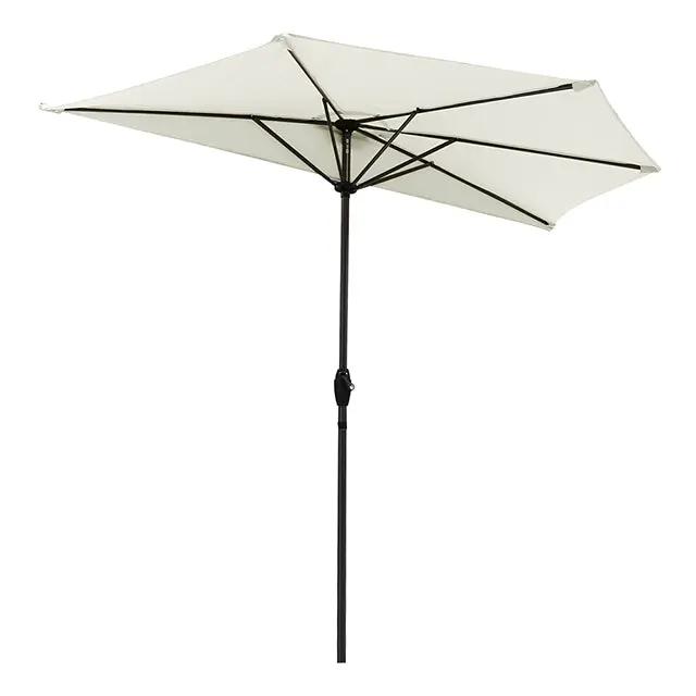 Sekey 270 cm Halbrund Sonnenschirm mit Kurbel, Sonnenschutz UV50+ Sekey