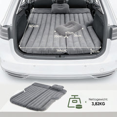 Sekey Auto-Luftmatratze mit 12V-Pumpe – SUV Matratze für 2–3 Personen, 185×144×12 cm, 6 Luftkammern, Tragbare Campingmatratze für Auto, Van, Kombi & Reisen