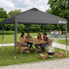 Sekey Pop Up Pavillon 3x3 m Wasserdicht & Winterfest – Faltpavillon mit One-Touch Aufbau, stabiler Gartenpavillon mit Belüftung, UV-Schutz 50+, Partyzelt inkl. Zubehör
