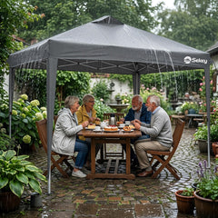 Sekey Pop Up Pavillon 3x3 m Wasserdicht & Winterfest – Faltpavillon mit One-Touch Aufbau, stabiler Gartenpavillon mit Belüftung, UV-Schutz 50+, Partyzelt inkl. Zubehör