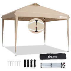 Sekey Pop Up Pavillon 3x3 m Wasserdicht & Winterfest – Faltpavillon mit One-Touch Aufbau, stabiler Gartenpavillon mit Belüftung, UV-Schutz 50+, Partyzelt inkl. Zubehör