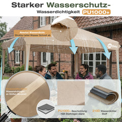 Sekey Pop Up Pavillon 3x3 m Wasserdicht & Winterfest – Faltpavillon mit One-Touch Aufbau, stabiler Gartenpavillon mit Belüftung, UV-Schutz 50+, Partyzelt inkl. Zubehör