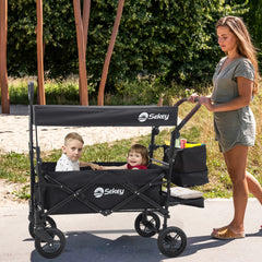 Sekey 150KG Faltbarer Bollerwagenmit Dach, Bollerwagen Kinder Handwagen, 5050