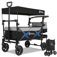 Sekey 150KG Faltbarer Bollerwagenmit Dach, Bollerwagen Kinder Handwagen, 5050