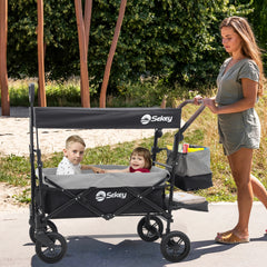 Sekey 150KG Faltbarer Bollerwagenmit Dach, Bollerwagen Kinder Handwagen, 5050