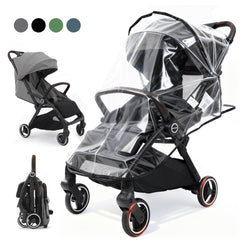 Sekey BW732 Reise-Kinderwagen Ultraleicht & Einhand-klappbar | 3-fach verstellbare Rückenlehne, 4-Rad-Federung, Regenschutz, 5-Punkt-Gurt, Handgepäckgeeignet