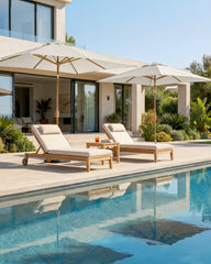 Sekey Sonnenschirm Rechteck 200x300 cm in Holzoptik – höhenverstellbar, UV50+, mit Dreh-Kippfunktion & Kurbel, Eisenmast 38 mm für Balkon, Terrasse & Garten
