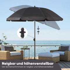 Sekey ∅ 160 cm beach umbrella with protective cover and ground sleeve, sun protection UV50+