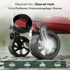 Sekey XXL Plus Faltbollerwagen 200 L, Bis 200 kg belastbar, Extra breite All-Terrain-Räder, patentierter 4-Wege-Sofortaufbau, 4032