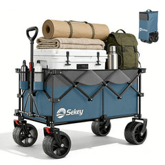 Sekey XXL Plus Faltbollerwagen 200 L, Bis 200 kg belastbar, Extra breite All-Terrain-Räder, patentierter 4-Wege-Sofortaufbau, 4032