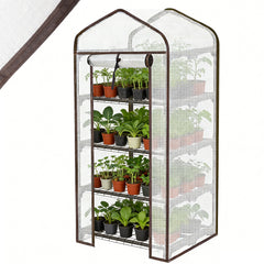 Sekey Mini Tomatengewächshaus 4 Etagen – Winterfestes Balkon- und Indoor-Gewächshaus mit flexiblem Pflanzsystem