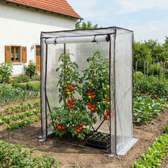 Sekey Gewächshaus Klein mit 2 Abdeckungen – 150×100×50 cm, inkl. Insektennetz für Sommer & Winter