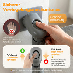 Sekey Ausziehbares Treppenschutzgitter 0–150 cm – TÜV-zertifiziertes Baby- & Haustiergitter, 97 cm hoch, ohne Bohren, für Treppe, Tür & Flur
