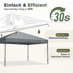 Sekey Pavillon Ersatzdach 3x3 Transparent – Wasserdicht & Winterfest, 270g/m² EVA Dachplane Stabil, Ersatzdach für Pavillon 3x3 für Garten, Terrasse & Outdoor