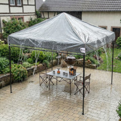 Sekey Pavillon Ersatzdach 3x3 Transparent – Wasserdicht & Winterfest, 270g/m² EVA Dachplane Stabil, Ersatzdach für Pavillon 3x3 für Garten, Terrasse & Outdoor