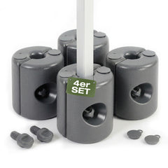 Sekey Pavillon Gewichte 4er Set – bis 64 kg befüllbar mit Wasser & Sand, HDPE wetterfest, Standfüße für Pavillon, Gartenzelt & Partyzelt, einfache Montage